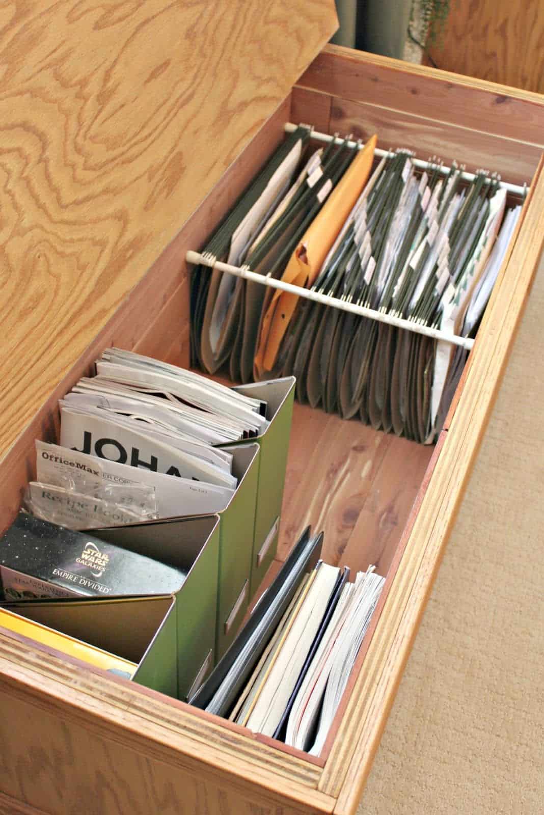 Use tension rods to create extra storage space inside cabinets