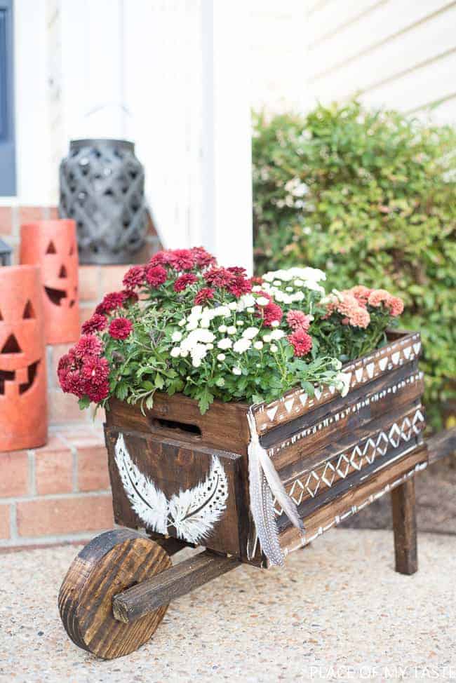 Wheelbarrow Plant Stand for the Green Thumb