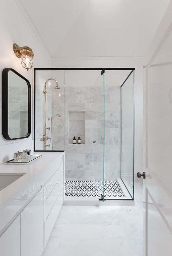 White Wall Paint Basement Bathroom