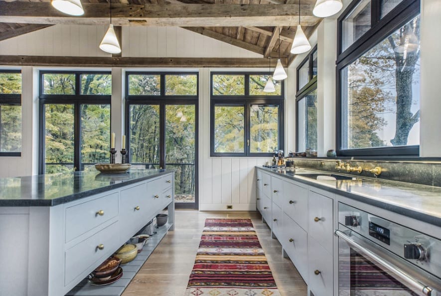 Wood Beam Kitchen Ceiling for Rustic Touch