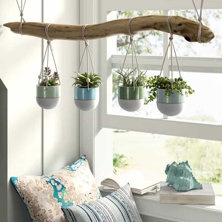 Wooden Driftwood Hanging Planter