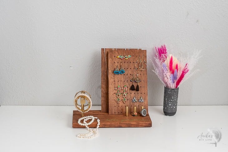 Wooden Tray Earring Display