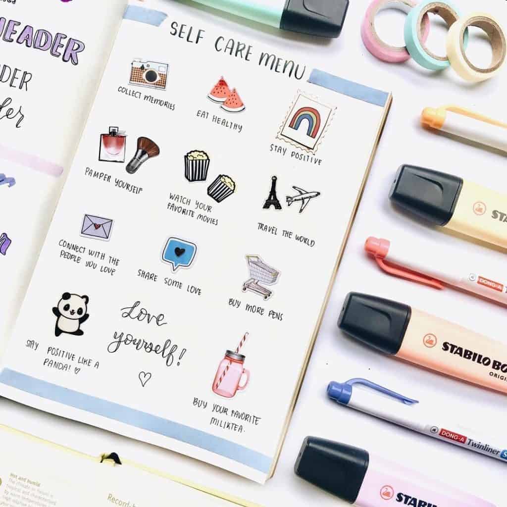 A Self-Care Bullet Journal