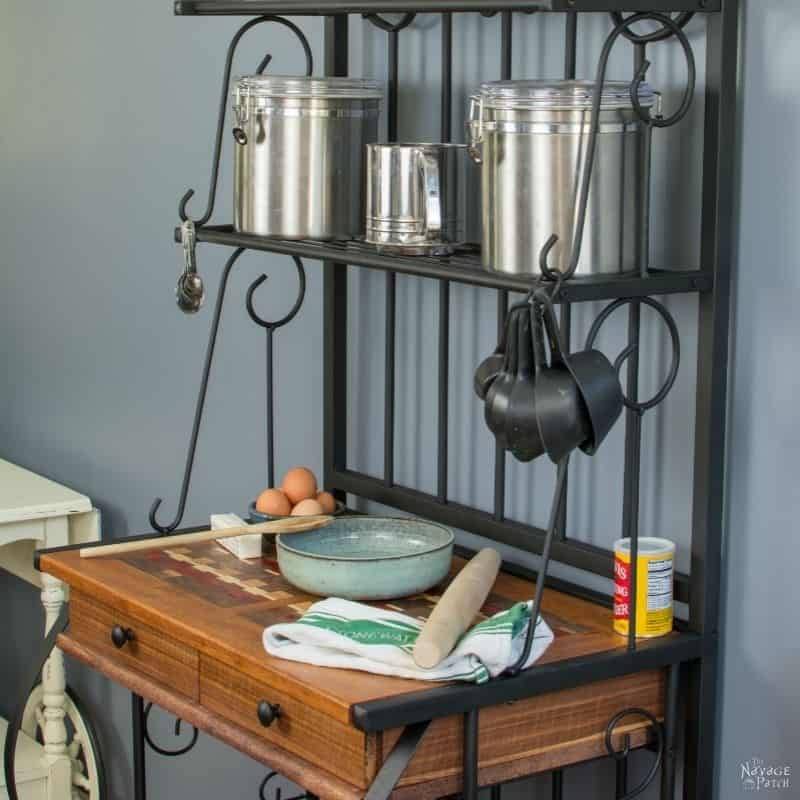 Add A Baker's Rack For Additional Storage And Prep Space