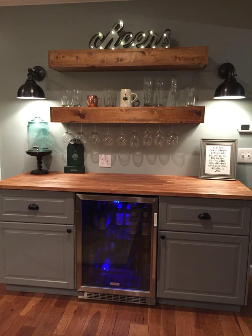 Add Shelves And Storage To Accommodate All Of Your Liquor Bottles