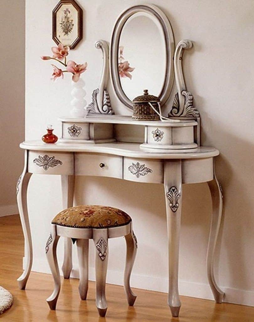 An Antique Makeup Vanity Table