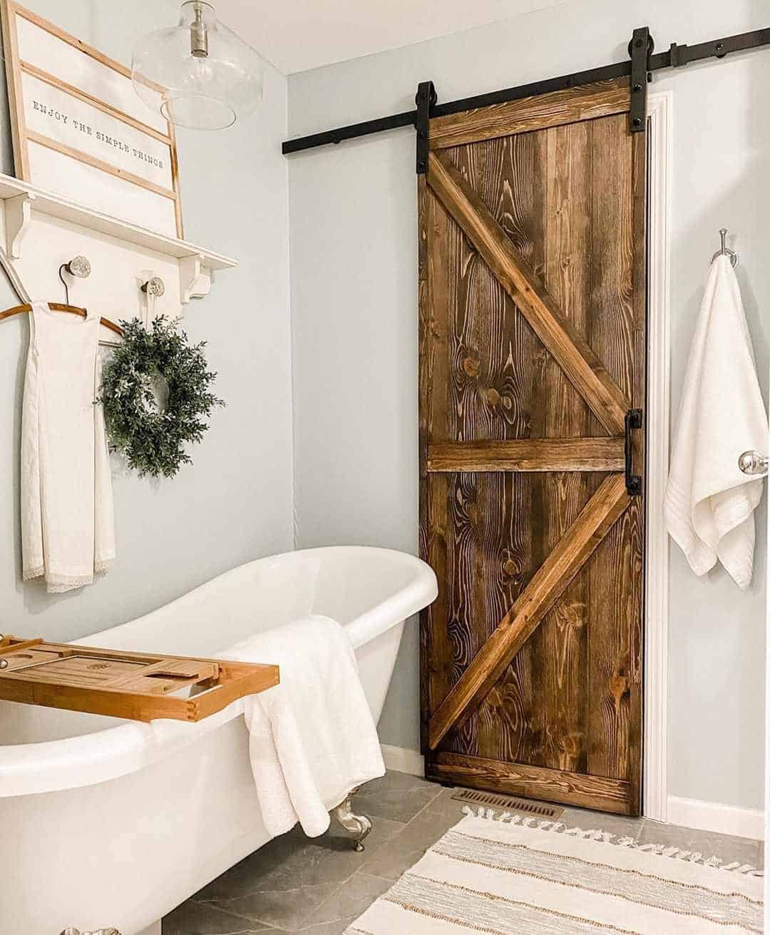 Barn Door Rustic Bathroom Ideas