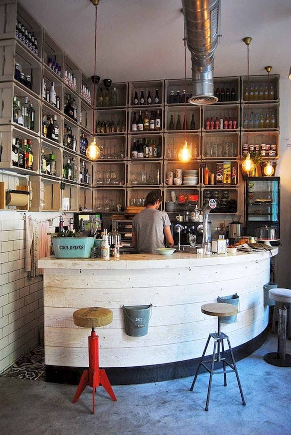 Best Kitchen Coffee Bar With Wall-Mounted Shelves