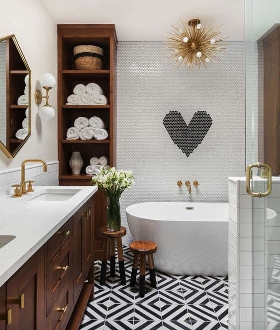 Black And White Rustic Bathroom Ideas