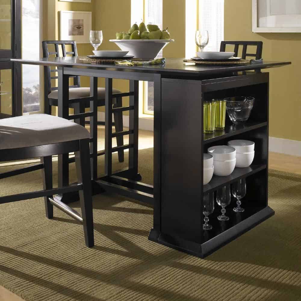 black chalkboard paint kitchen table with storage