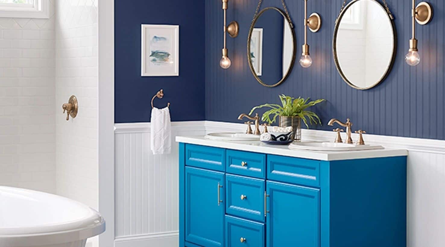 Blue Paint Guest Bathroom Ideas