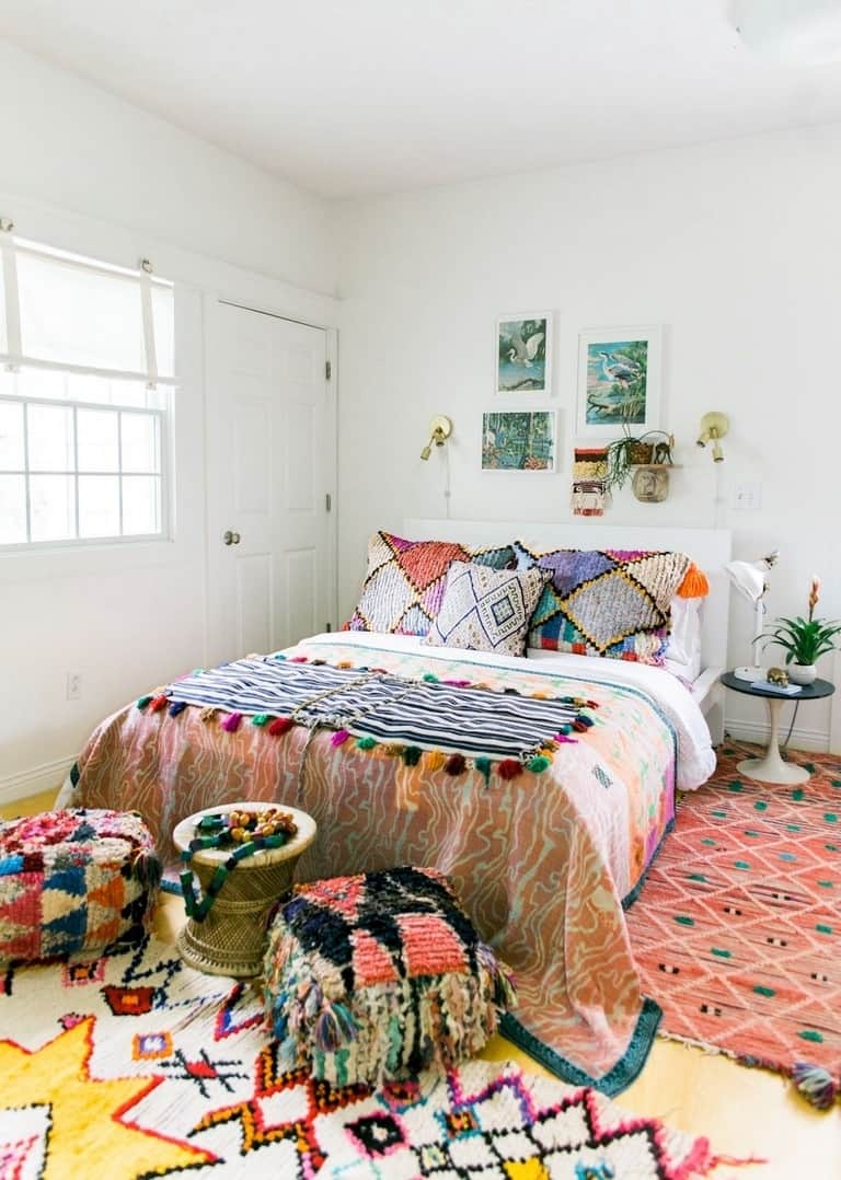 Bohemian Bedroom With Tribal Accents