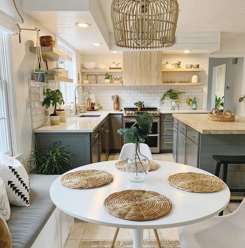 Boho Small Eat In Kitchen For A Bohemian And Carefree Vibe