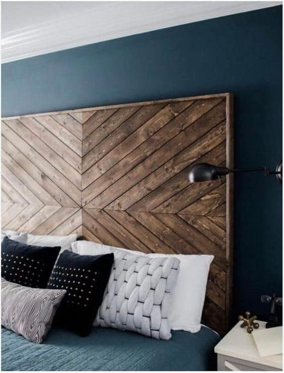 Chevron Custom Wooden Headboard #Homedecordiyapartment | Bed Headboard