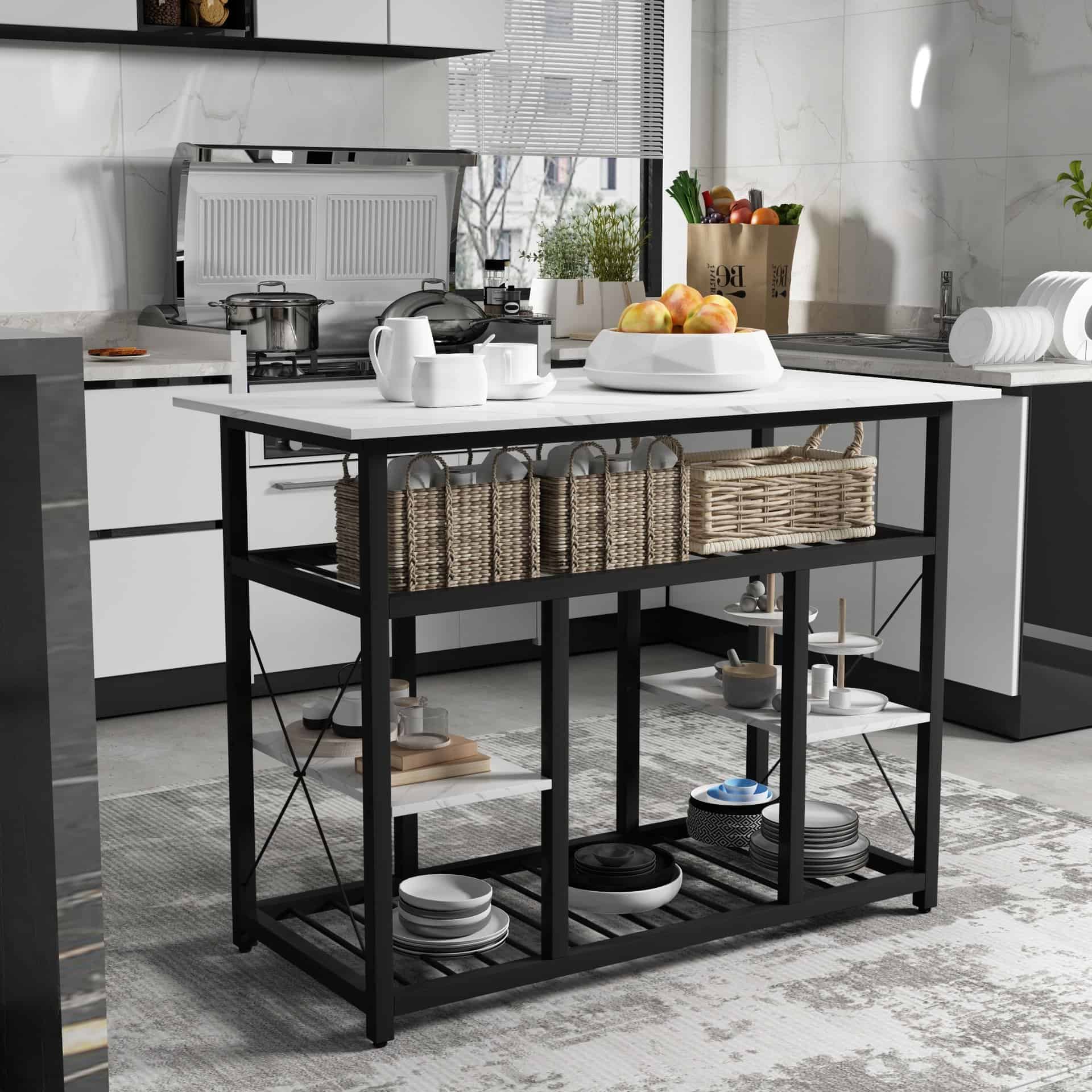 Contemporary Kitchen Table With Storage