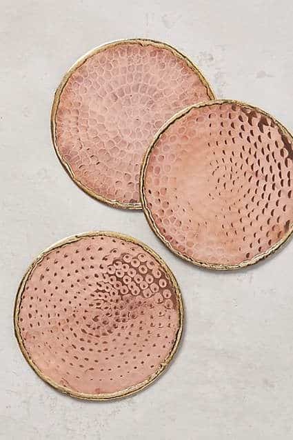 Copper Coasters Kitchen Decor Idea