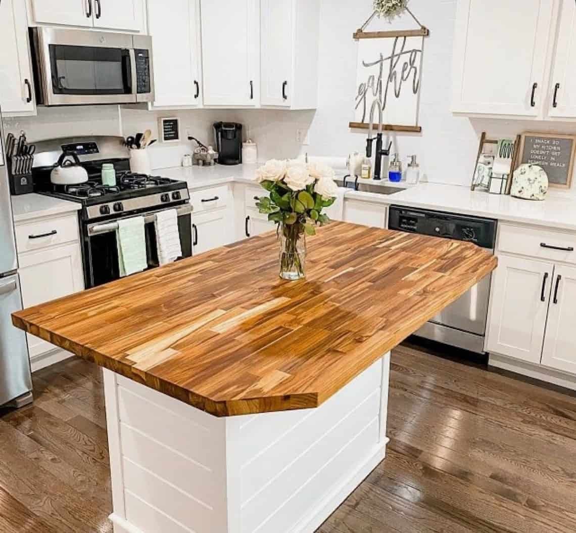 corner kitchen island butcher block