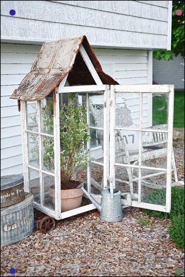 Diy $20 Mini Greenhouse From Old Windows