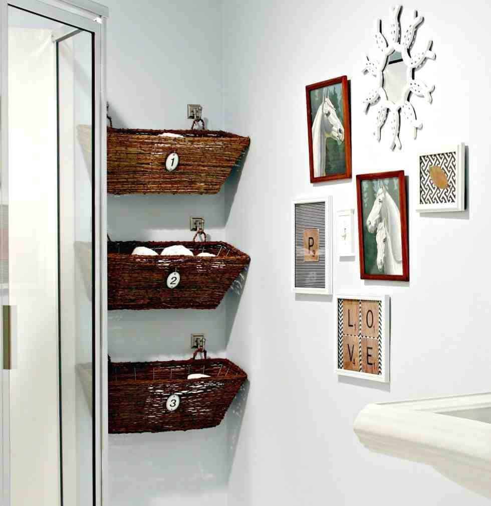 Diy Bathroom Shelves Basket