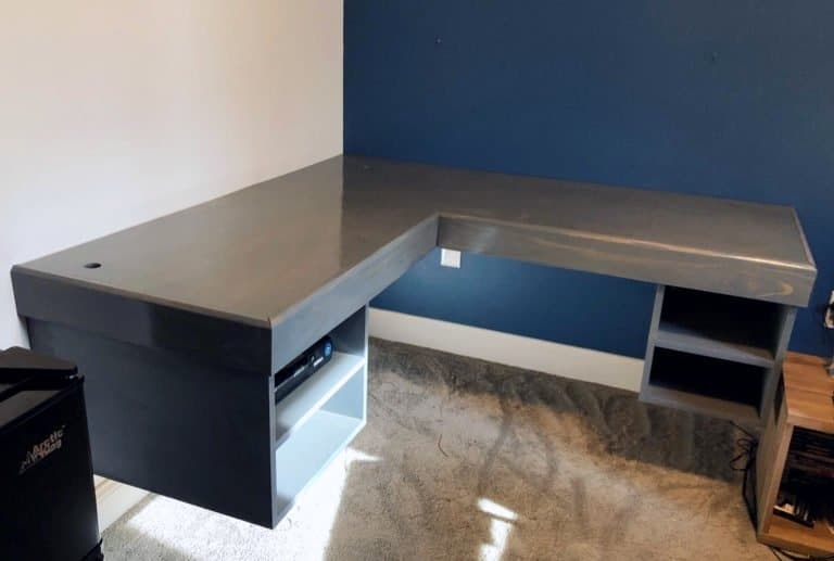 Diy Corner Floating Desk With Storage