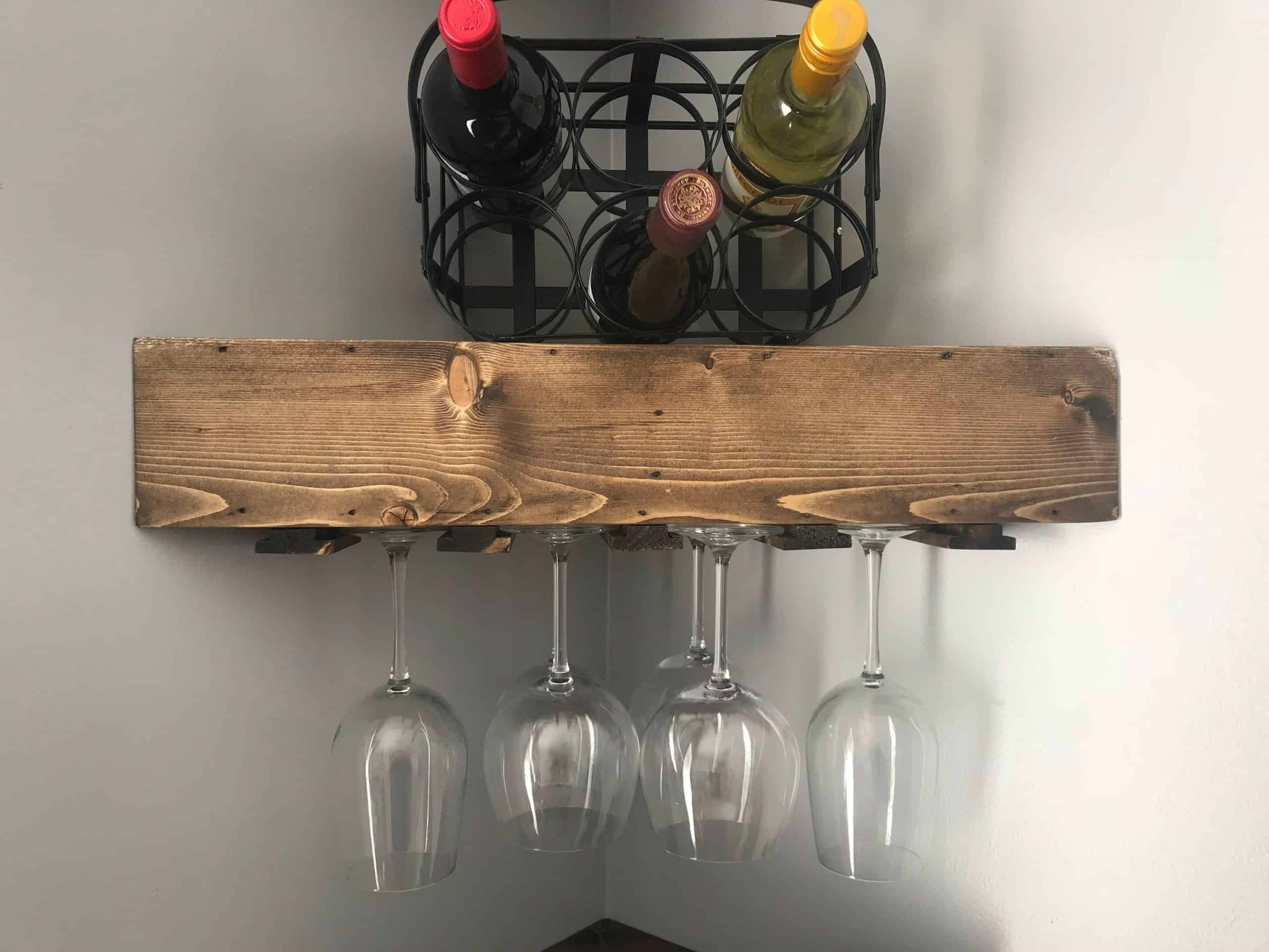 Diy Corner Wine Glass Rack