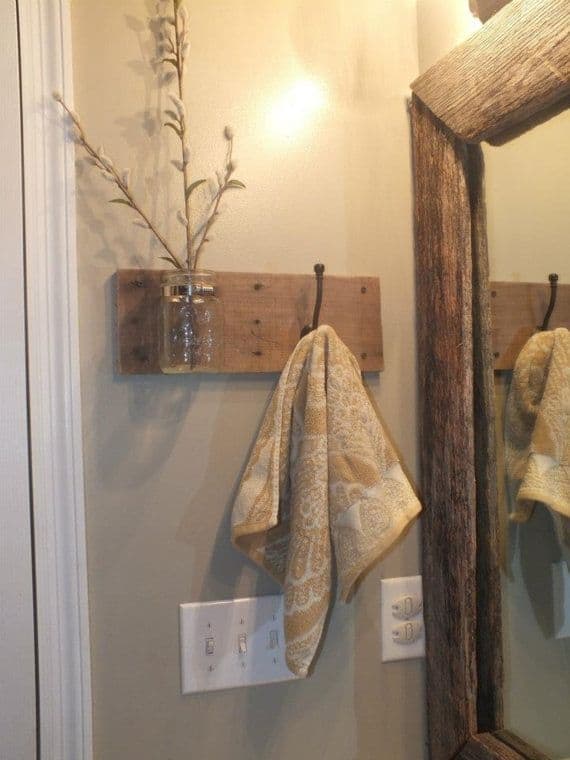 Diy Easy Towel Rack Made Of Wooden Board
