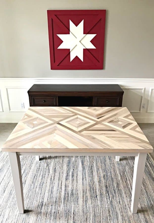 Diy Geometric Wood Table Top - How To Steps - Abbotts At Home