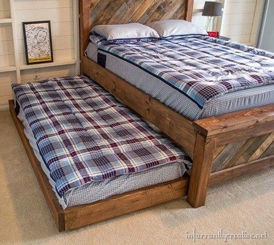 Diy Kids Pallet Bed With Trundle