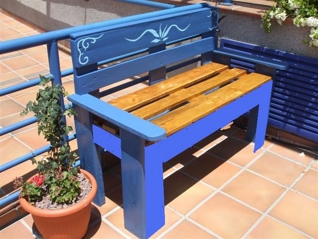 Diy Painted Garden Bench