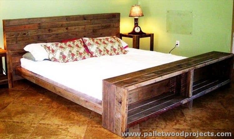 Diy Pallet Beds With Extra Storage