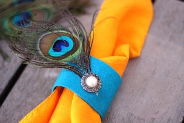 Diy Peacock Feather Napkin
