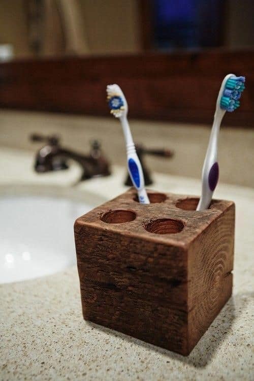 Diy Rustic Toothbrush Holder