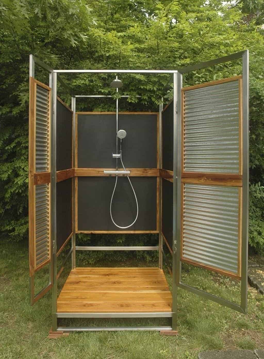 Diy Simple And Elegant Outdoor Shower Plans