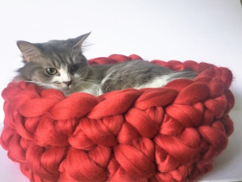 Diy Soft Knit Cat Bed