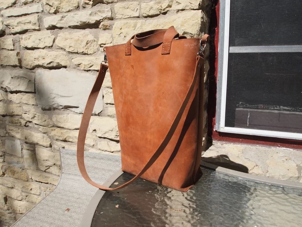 diy tote bag made from leather