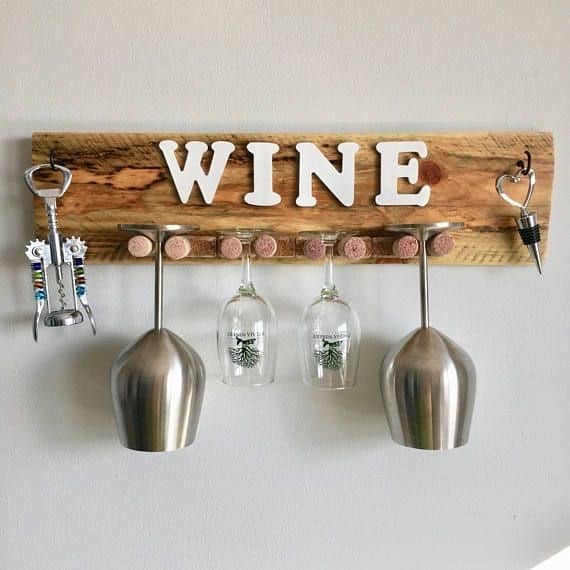Diy Wall Mounted Wine Glass Rack
