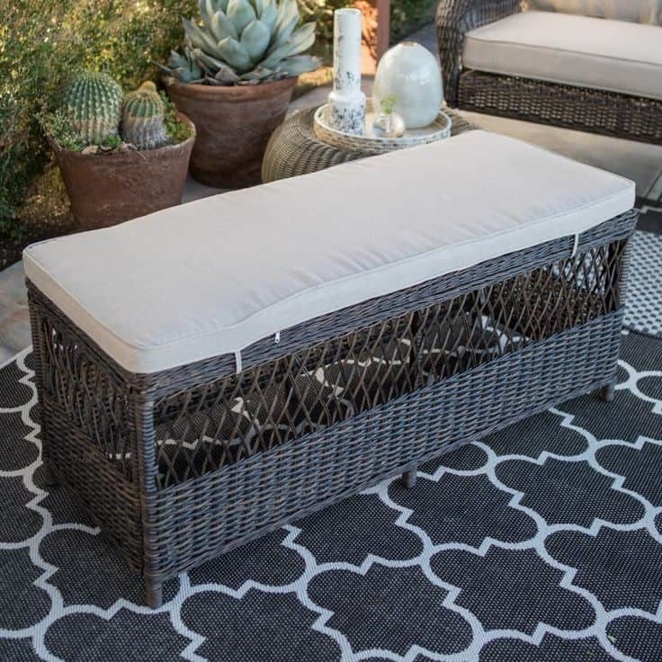 Diy Wicker Garden Bench