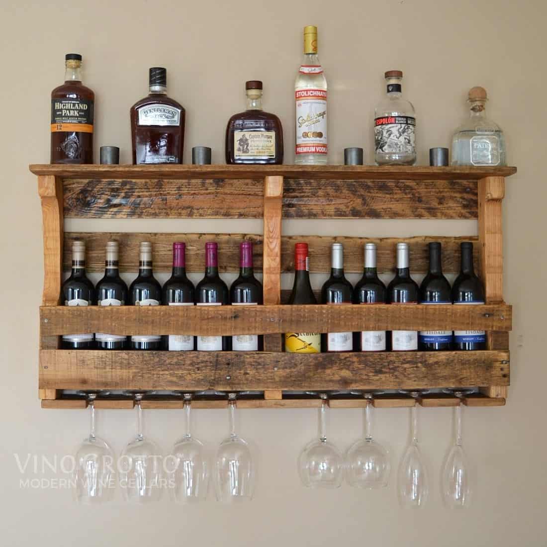 Diy Wine Glass Rack From A Wood Pallet