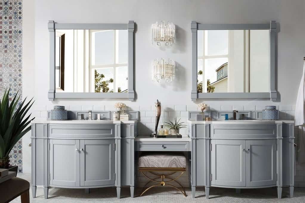 Double Vanity Cabinet For Bathroom