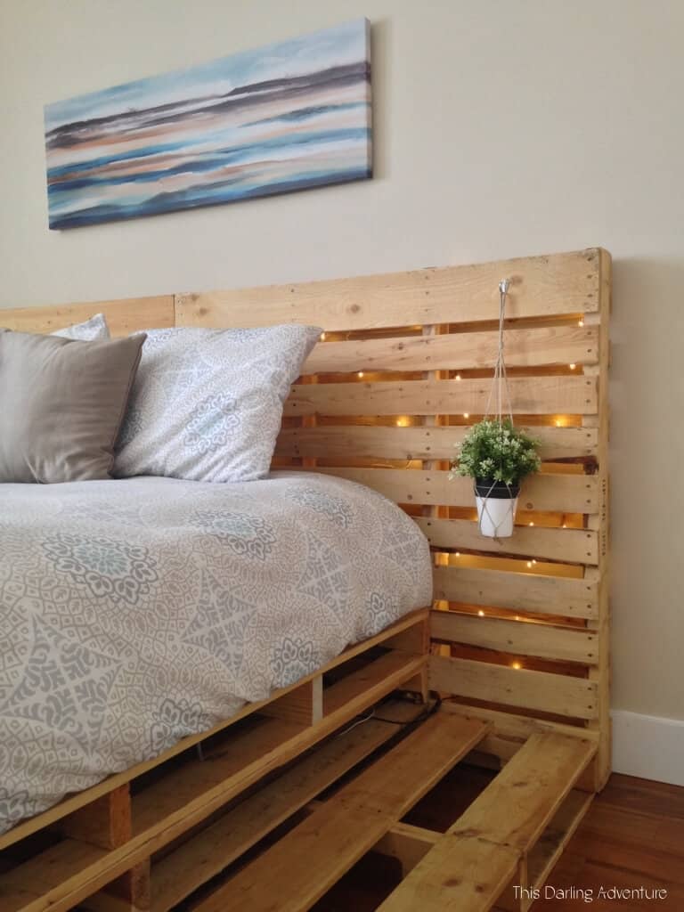 Elevated Wooden Pallet Bed