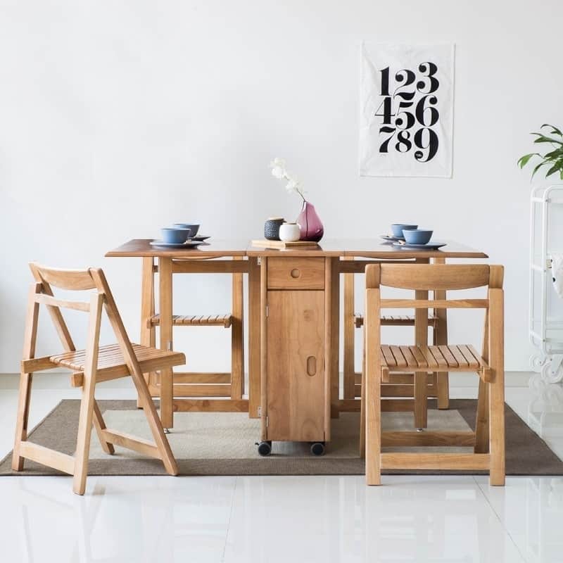 Folding Kitchen Table With Storage To Save Space