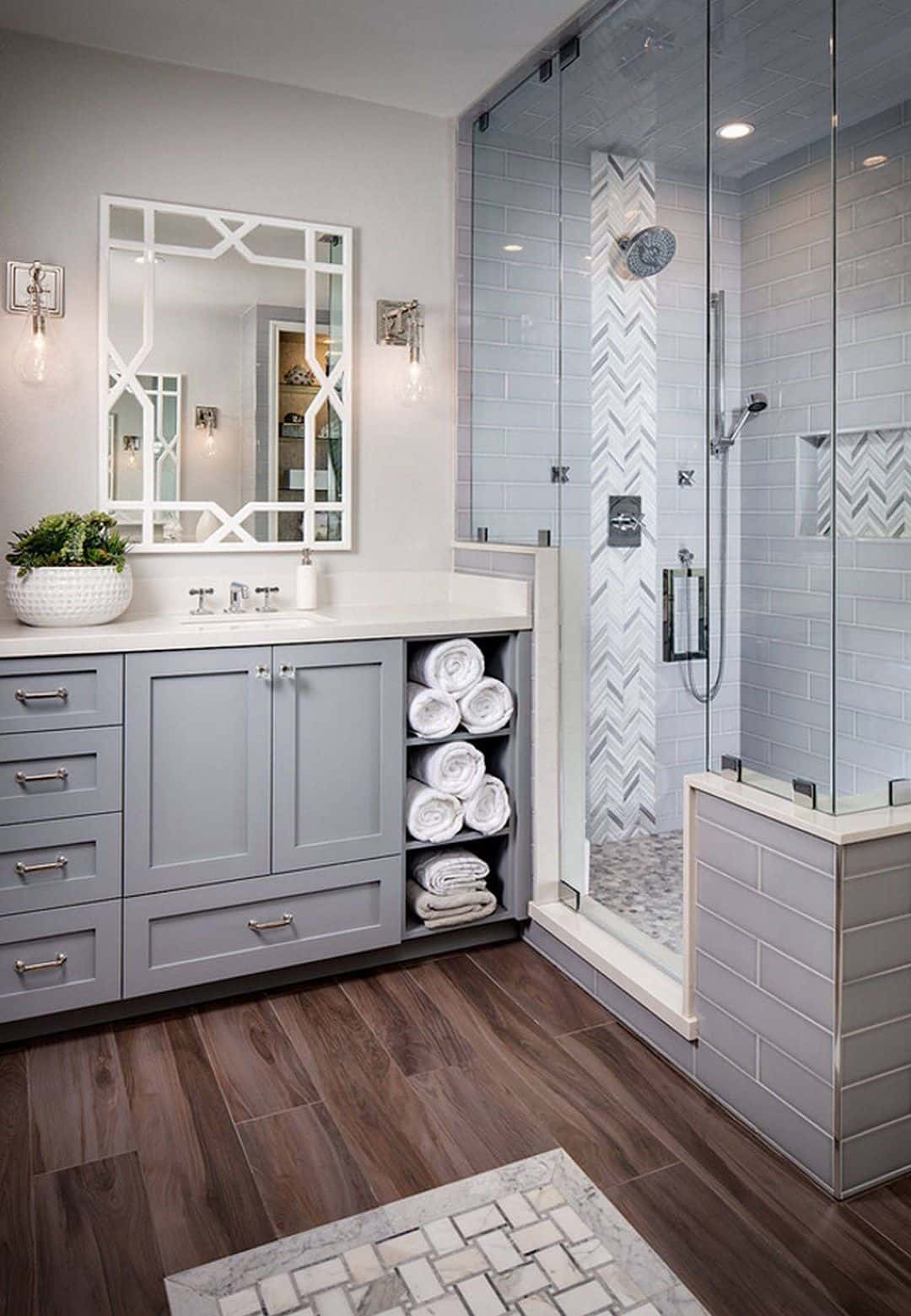 Gray Rustic Bathroom Ideas