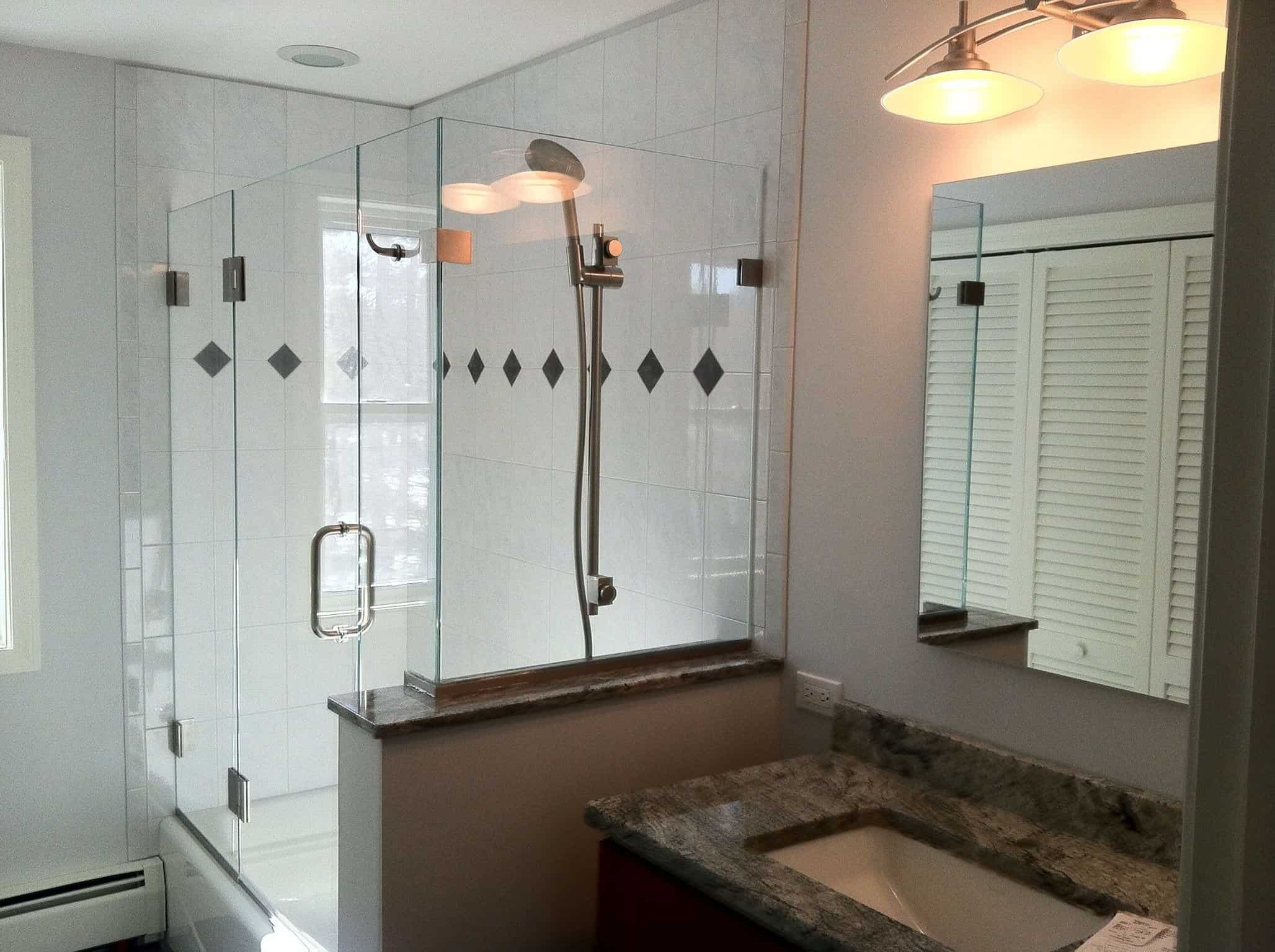 Guest Bathroom Glass Door Shower