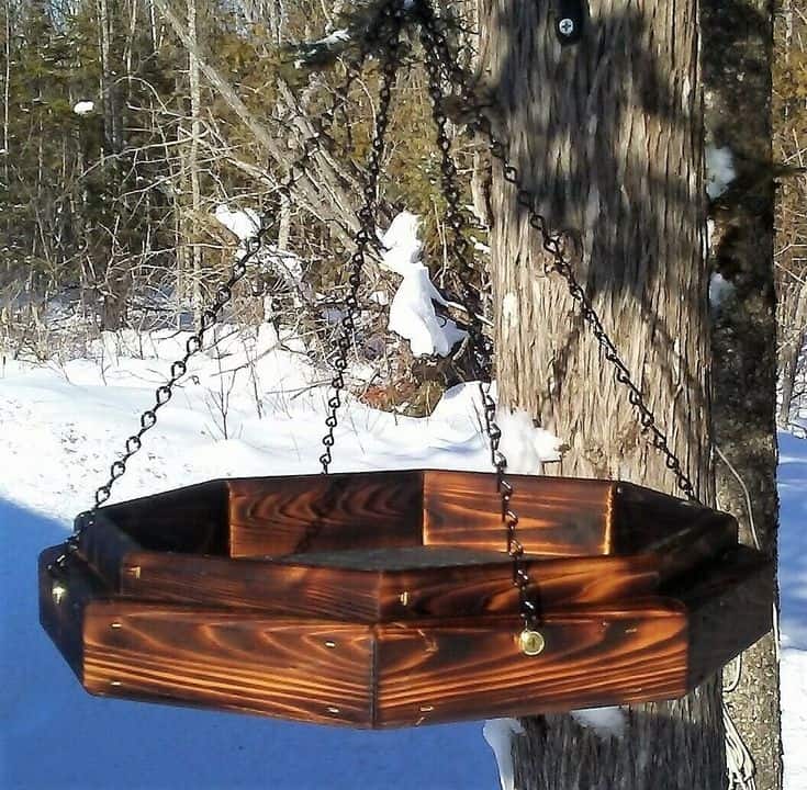 Hanging Octagon Platform Squirrel Feeder