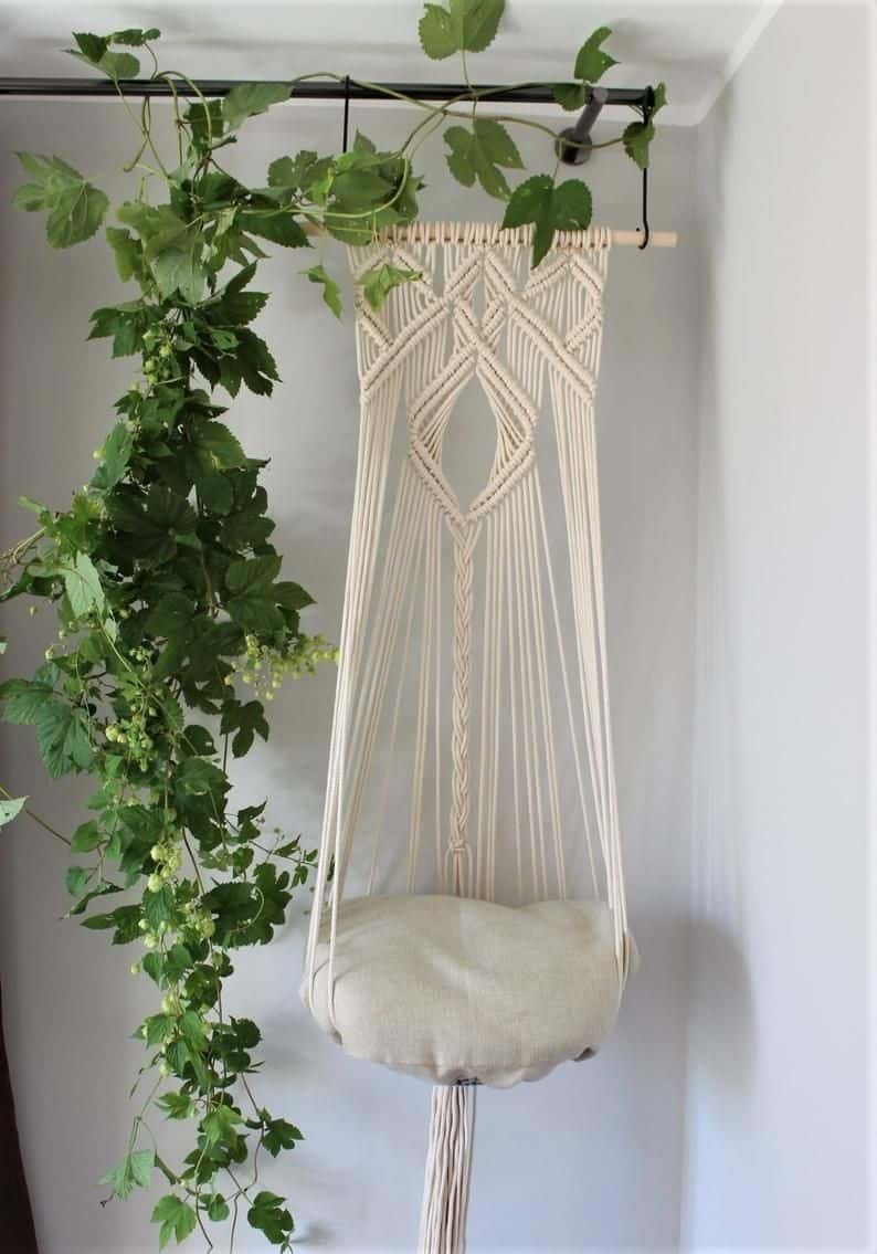 Hanging Plant DIY Cat Hammock