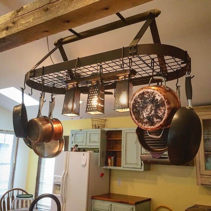 DIY Hanging Pot Rack Ideas From Wire