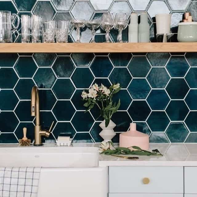 Hexagon Tiles Backsplash Kitchen Ideas