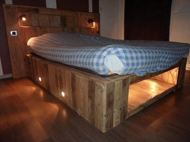 Illuminated Pallet Bed