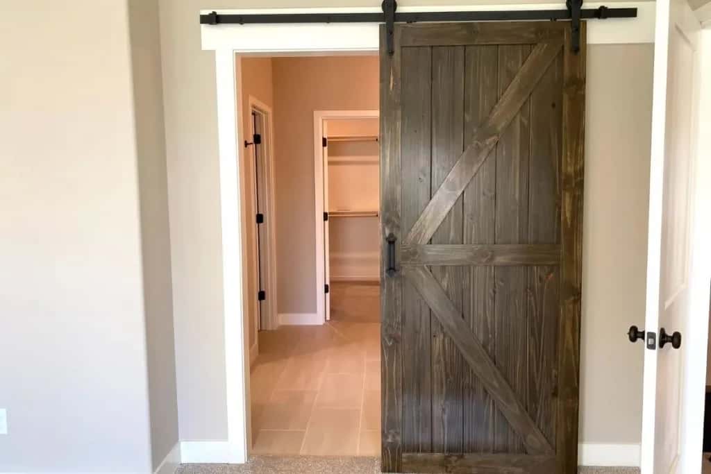 install barn door latch and handle