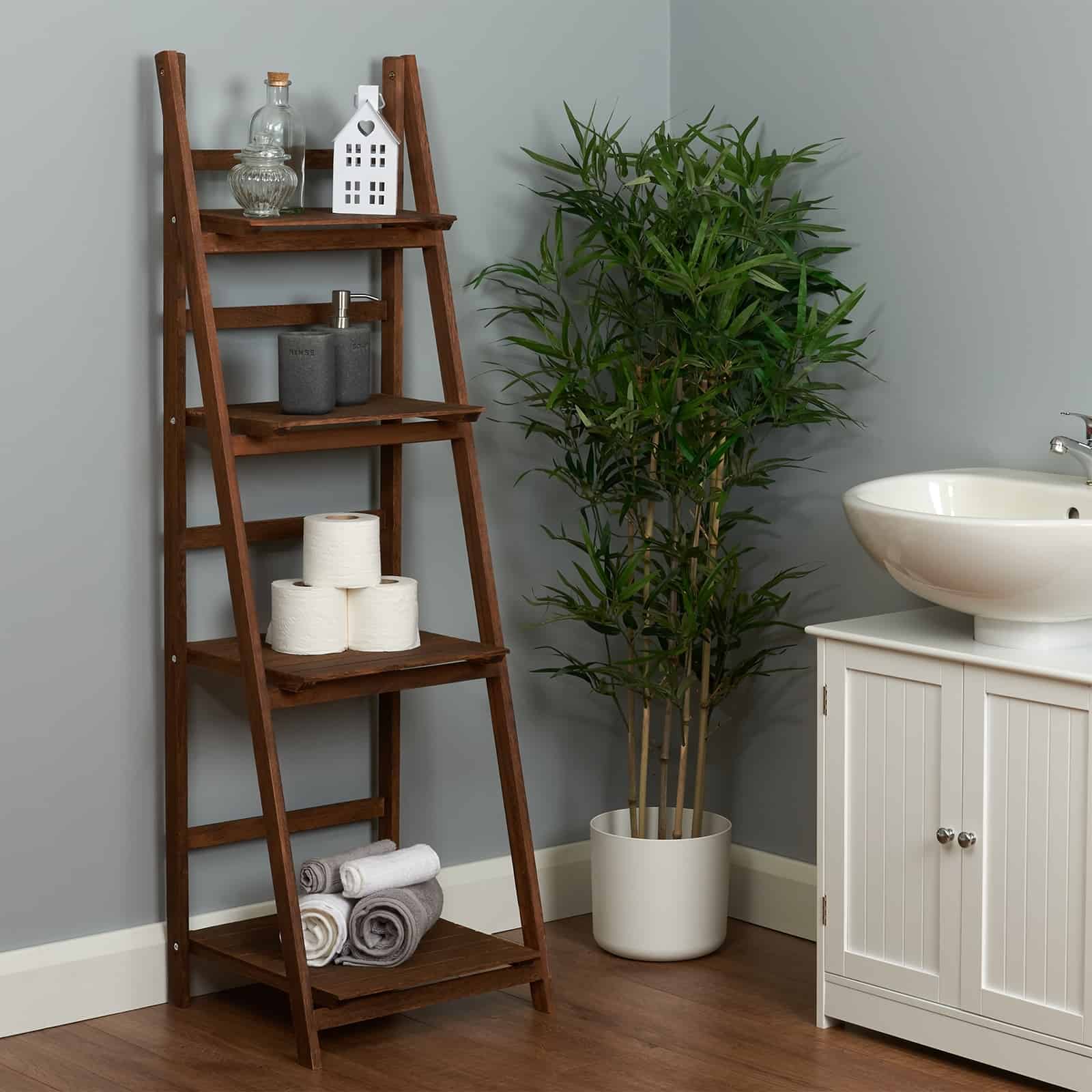 Ladder Shelf For Bathroom Storage